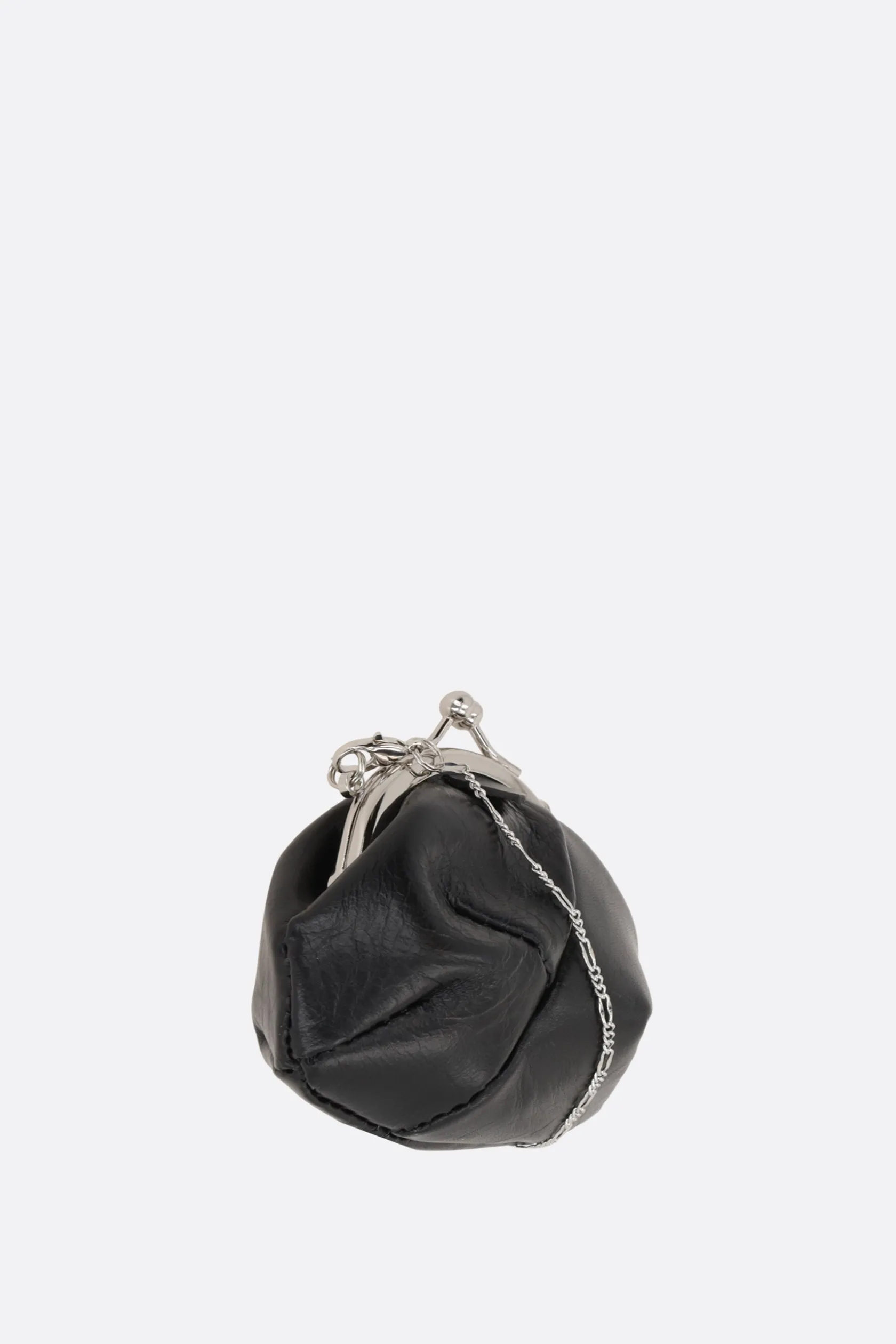 Borse A Tracolla>Y'S borsa da collo 3D in pelle semi lucida Nero