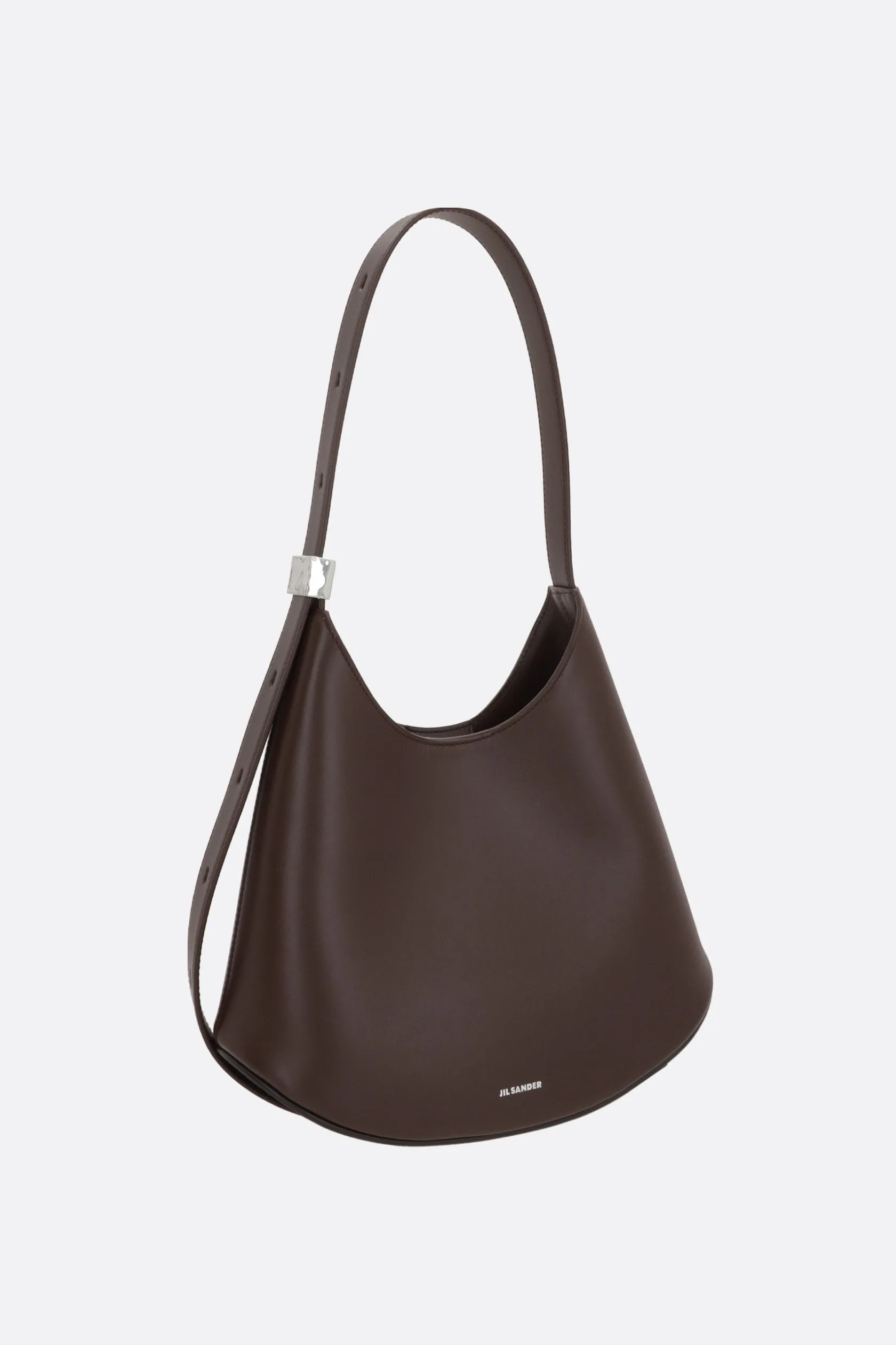 Borse A Tracolla>JIL SANDER borsa hobo Eldorado small in pelle liscia Marrone