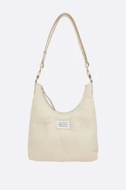 Borse A Tracolla>MAISON MARGIELA borsa hobo Glam Slam small in nappa matelassé Neutro