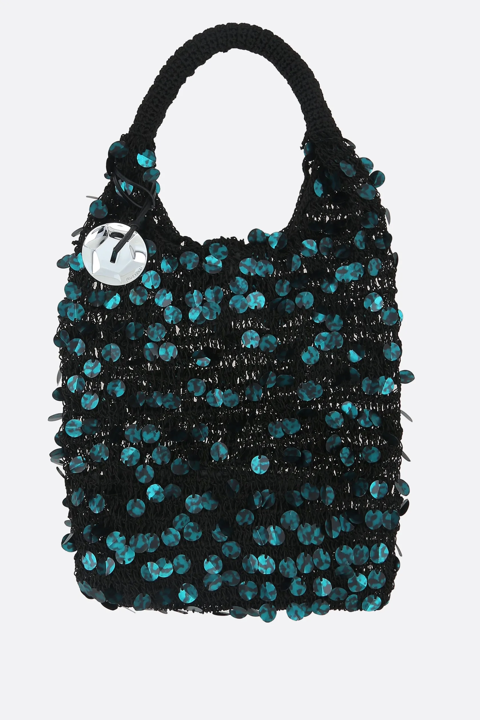Borse A Mano>JW ANDERSON borsa hobo in rete con paillettes Grigio