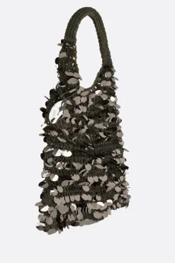 Borse A Mano>JW ANDERSON borsa hobo in rete con paillettes Nero