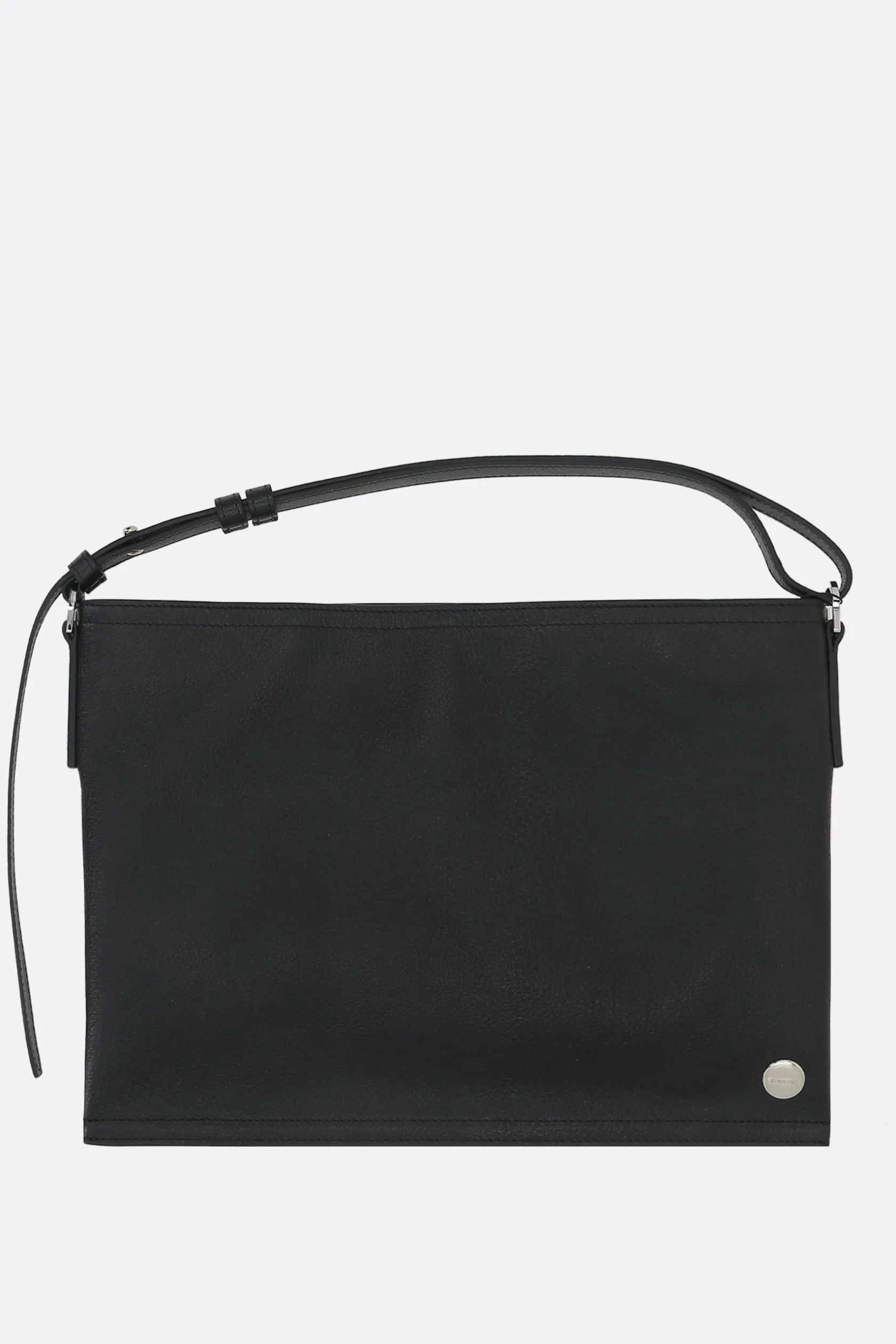 Borse A Mano>BORAGNO X 10 CORSO COMO borsa hobo Sharp small in pelle martellata Nero
