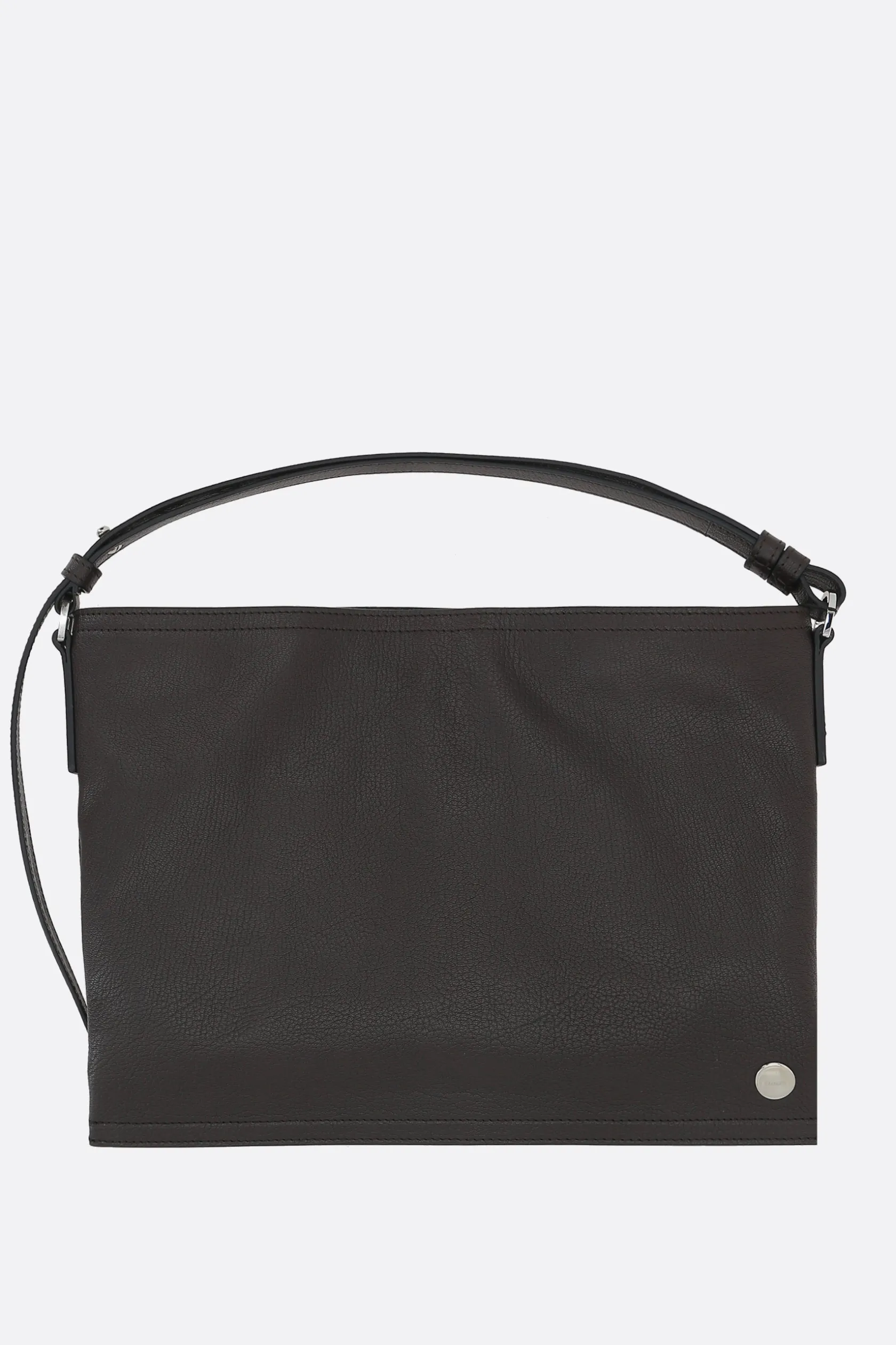Borse A Mano>BORAGNO X 10 CORSO COMO borsa hobo Sharp small in pelle martellata Marrone