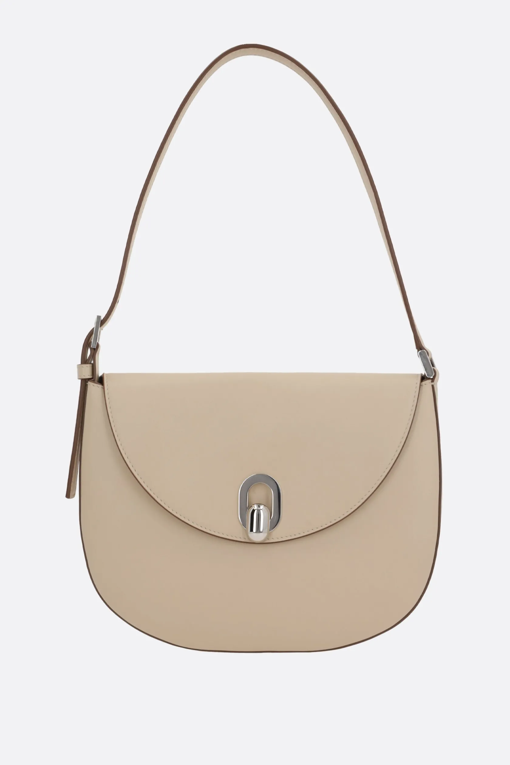 Borse A Mano>SAVETTE borsa hobo Tondo small in pelle liscia Neutro