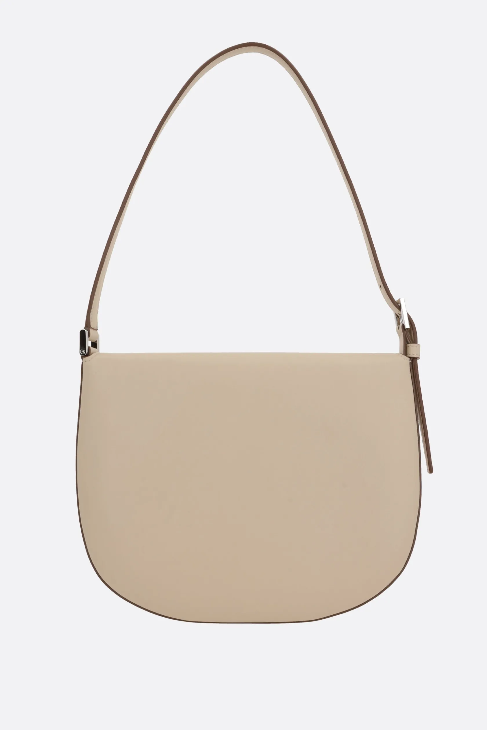 Borse A Mano>SAVETTE borsa hobo Tondo small in pelle liscia Neutro