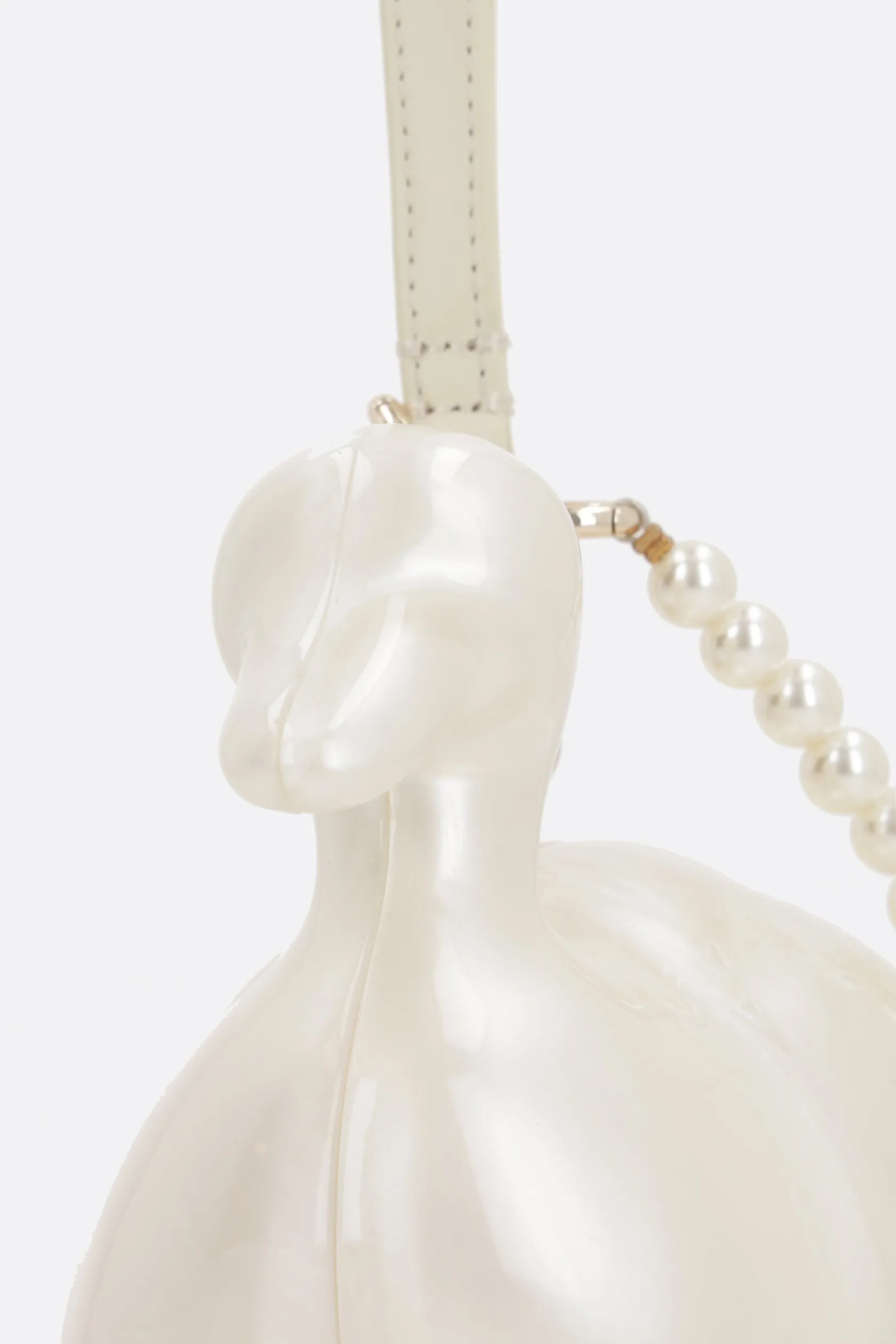 Borse A Mano>SIMONE ROCHA borsa Pearl Duck in Perspex Bianco