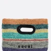 Borse A Mano>SACAI borsa shopping small in rafia Multicolor