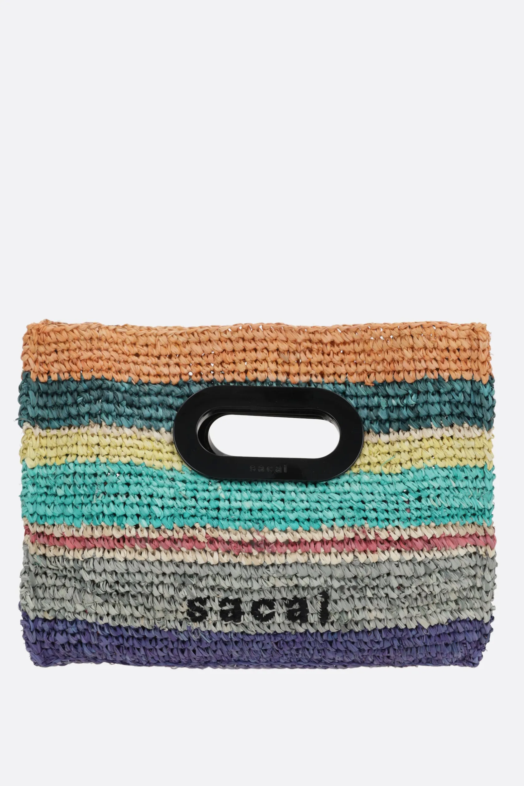 Borse A Mano>SACAI borsa shopping small in rafia Multicolor