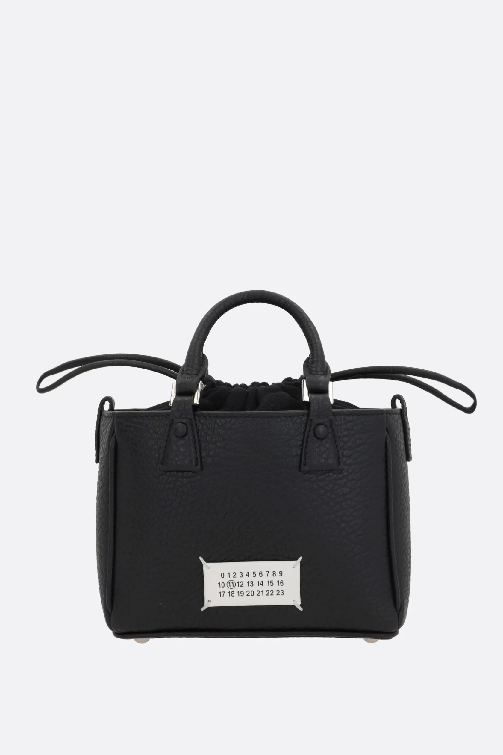 Borse A Mano>MAISON MARGIELA borsa tote 5AC in pelle martellata Nero