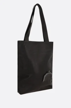 Borse A Mano>DISCORD YOHJI YAMAMOTO borsa tote Clasp small in pelle martellata Nero