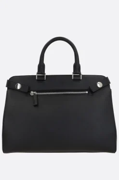 Borse A Mano>BORAGNO borsa tote Gem large in pelle liscia Nero