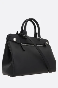 Borse A Mano>BORAGNO borsa tote Gem large in pelle liscia Nero