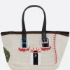 Borse A Mano>JW ANDERSON borsa tote House Belt mini in maglia Bianco