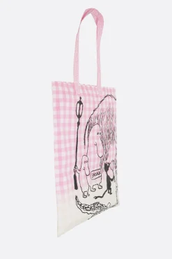 Borse A Mano>TAO COMME DES GARÇONS borsa tote in cotone check con stampa grafica Rosa