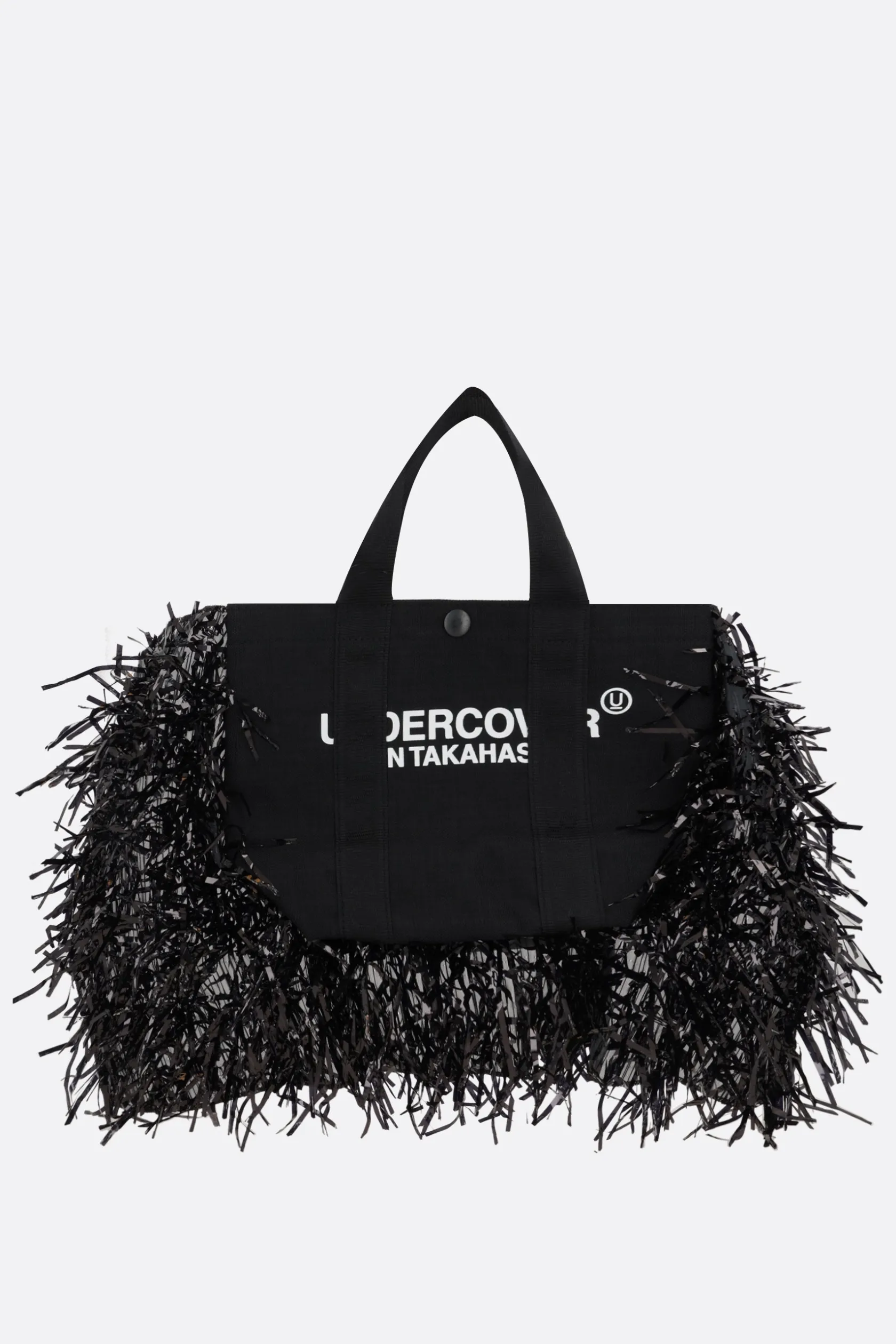 Borse A Mano>UNDERCOVER borsa tote in nylon con frange Nero