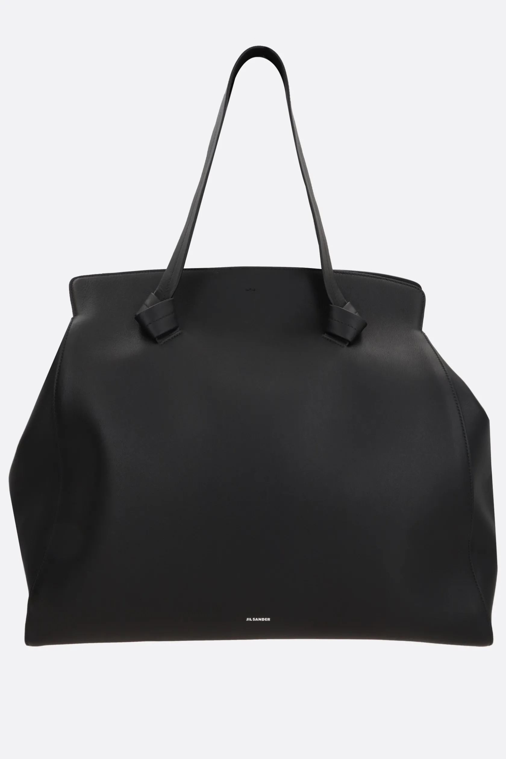 Borse A Mano>JIL SANDER borsa tote Knot large in pelle liscia Nero