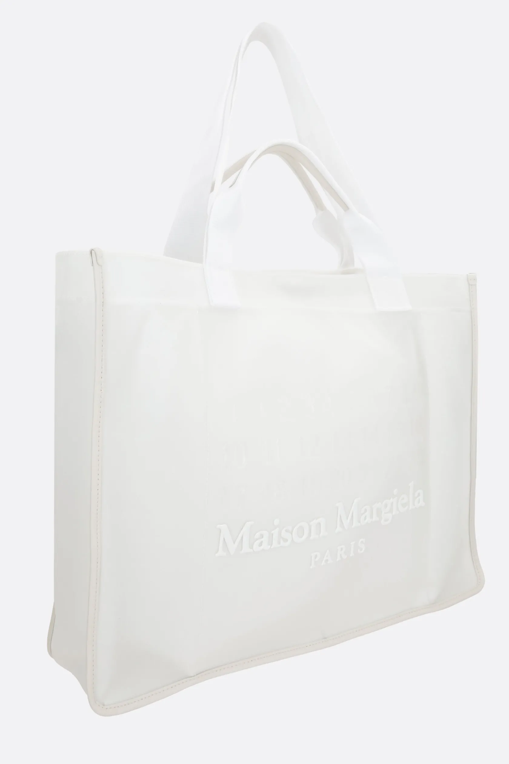 Borse A Mano>MAISON MARGIELA borsa tote large in nylon Bianco