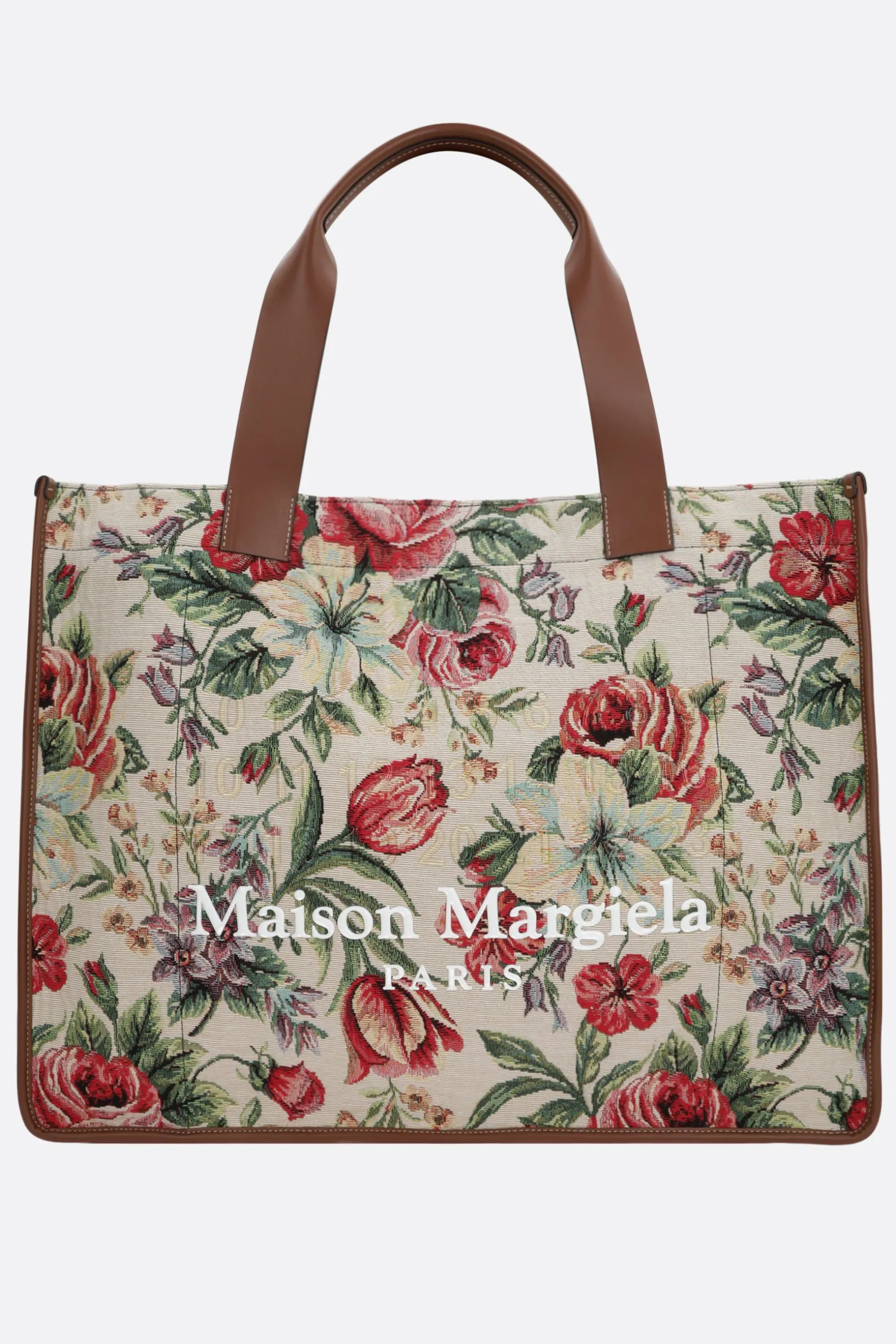 Borse A Mano>MAISON MARGIELA borsa tote large in tessuto tappezzeria floreale Multicolor