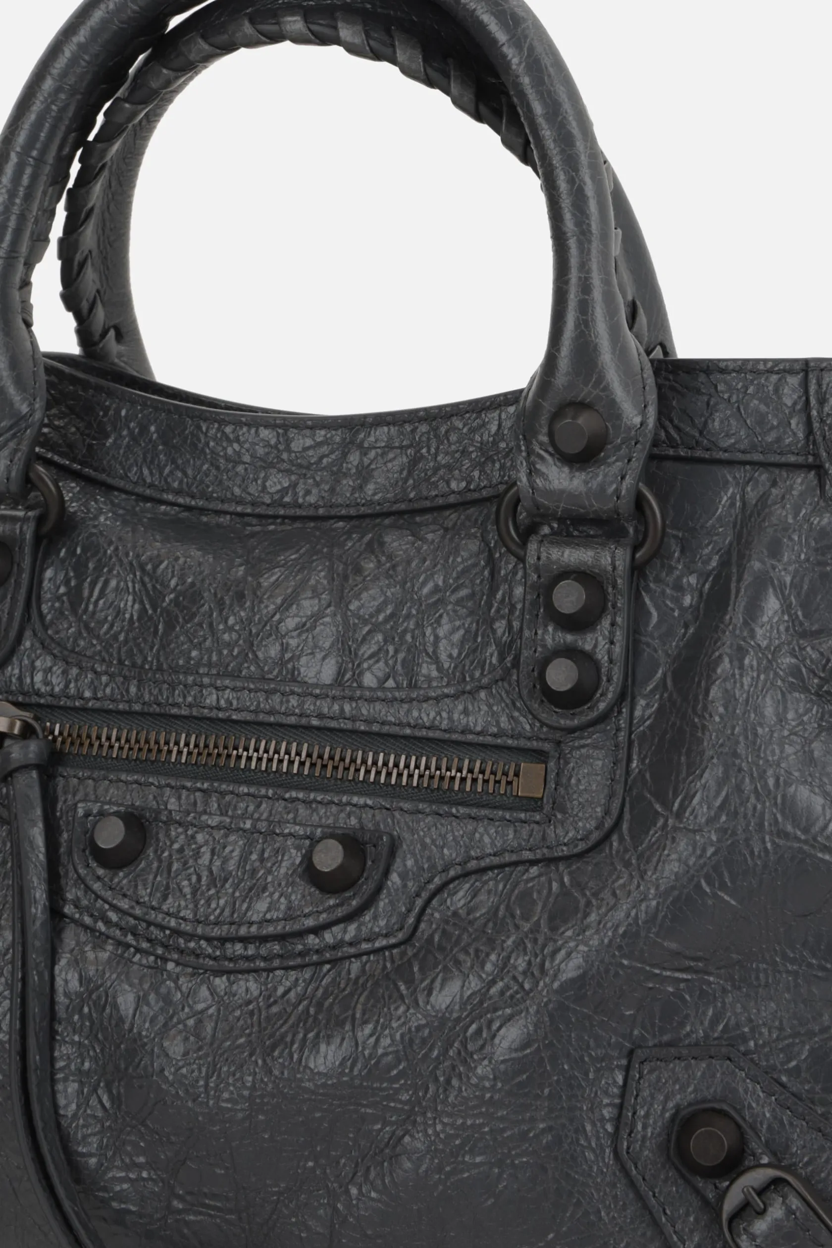 Borse A Mano>BALENCIAGA borsa tote Le City small in pelle Arena Storico Grigio