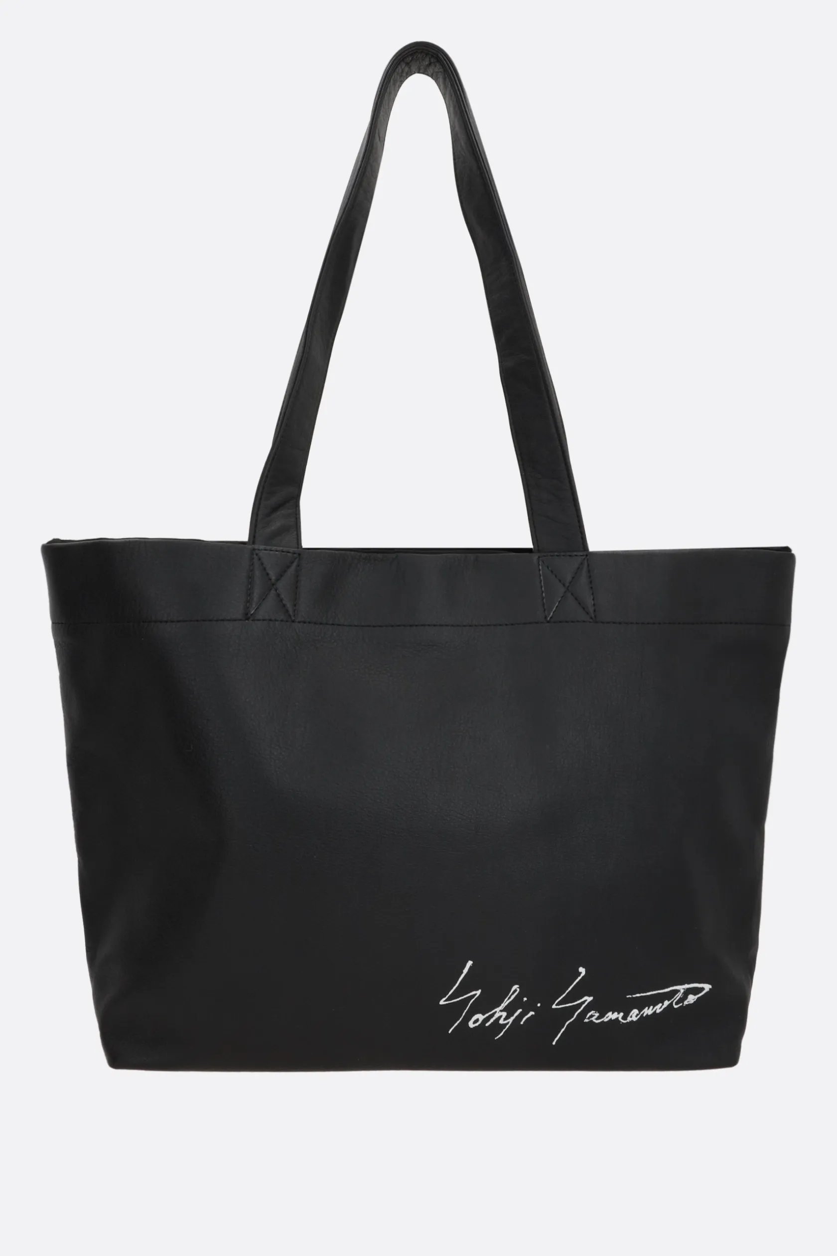 Borse A Mano>DISCORD YOHJI YAMAMOTO borsa tote Signature in pelle martellata Nero