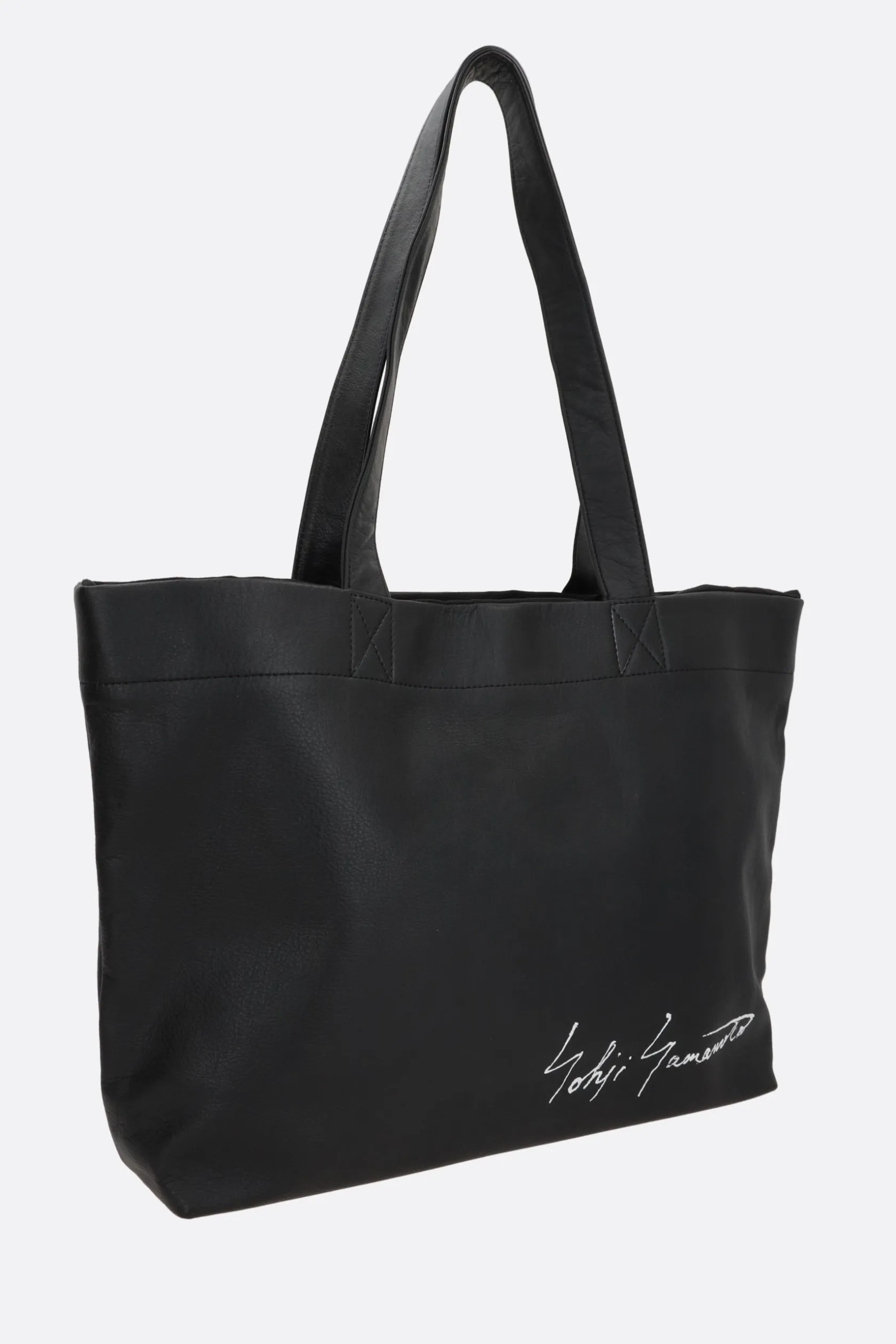 Borse A Mano>DISCORD YOHJI YAMAMOTO borsa tote Signature in pelle martellata Nero