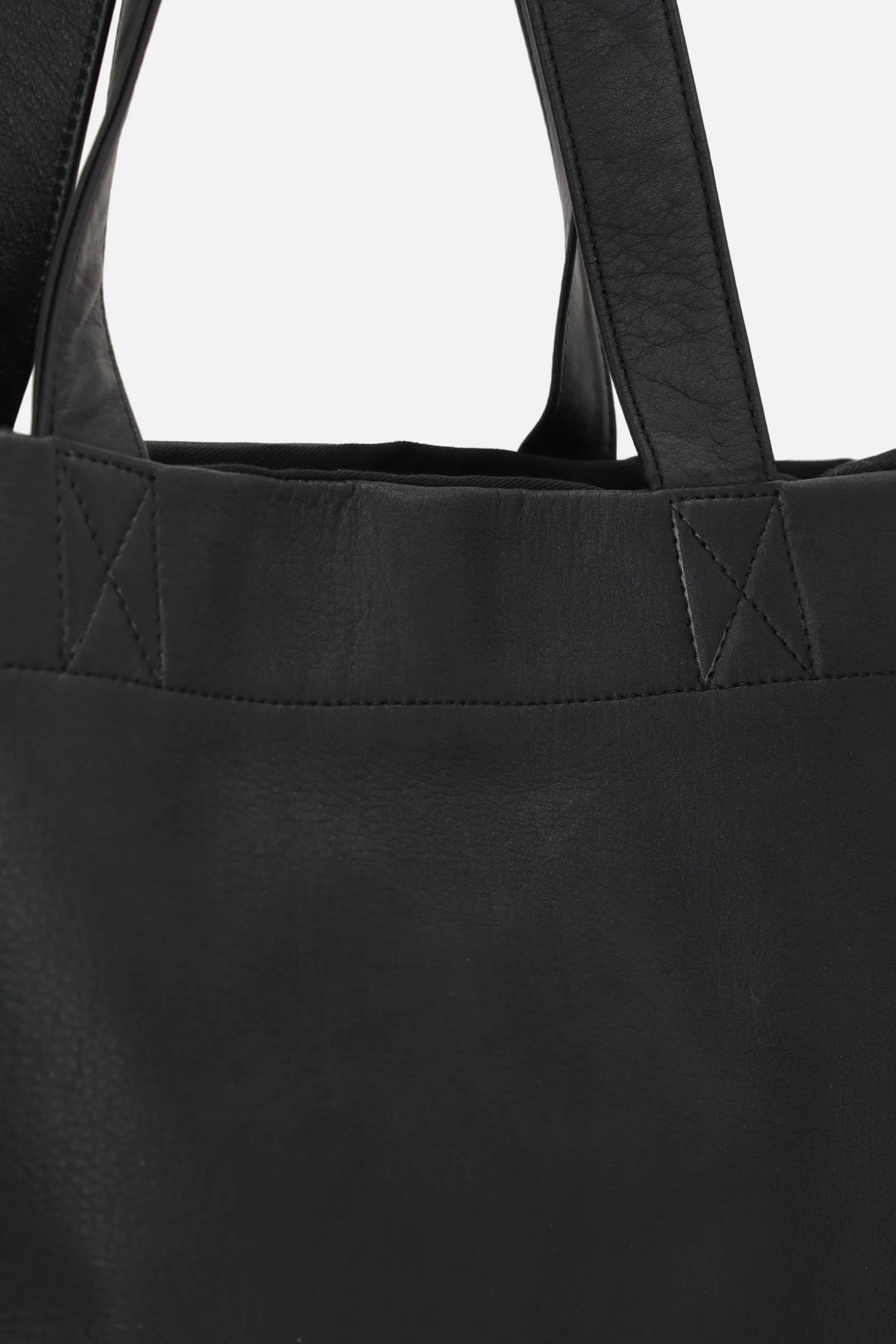 Borse A Mano>DISCORD YOHJI YAMAMOTO borsa tote Signature in pelle martellata Nero