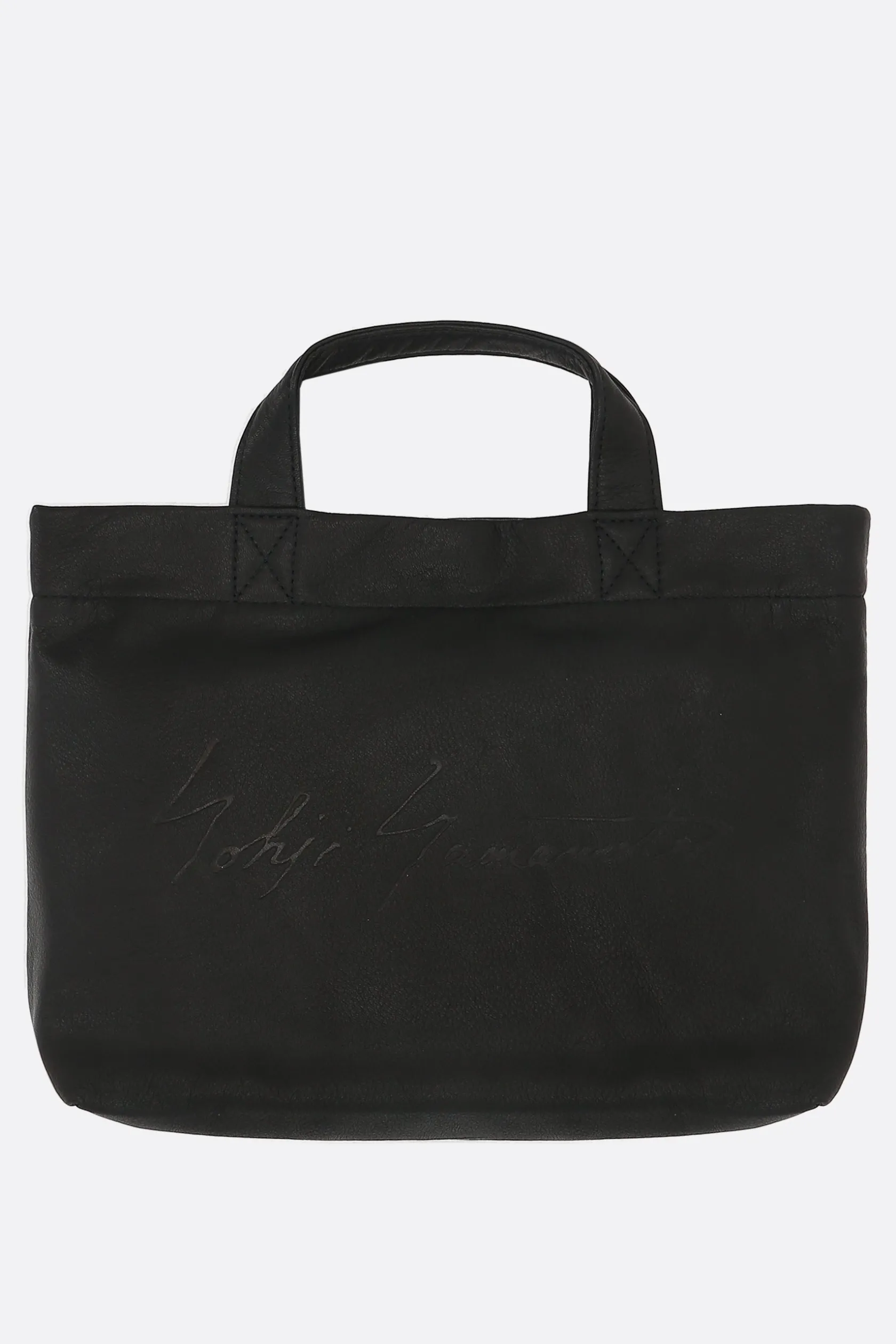 Borse A Mano>DISCORD YOHJI YAMAMOTO borsa tote Signature mini in pelle martellata Nero