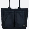 Borse A Mano>PORTER YOSHIDA & CO borsa tote Tanker large in nylon Blu