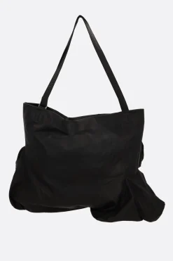 Borse A Mano>DISCORD YOHJI YAMAMOTO borsa tote Unevenness in pelle martellata Nero