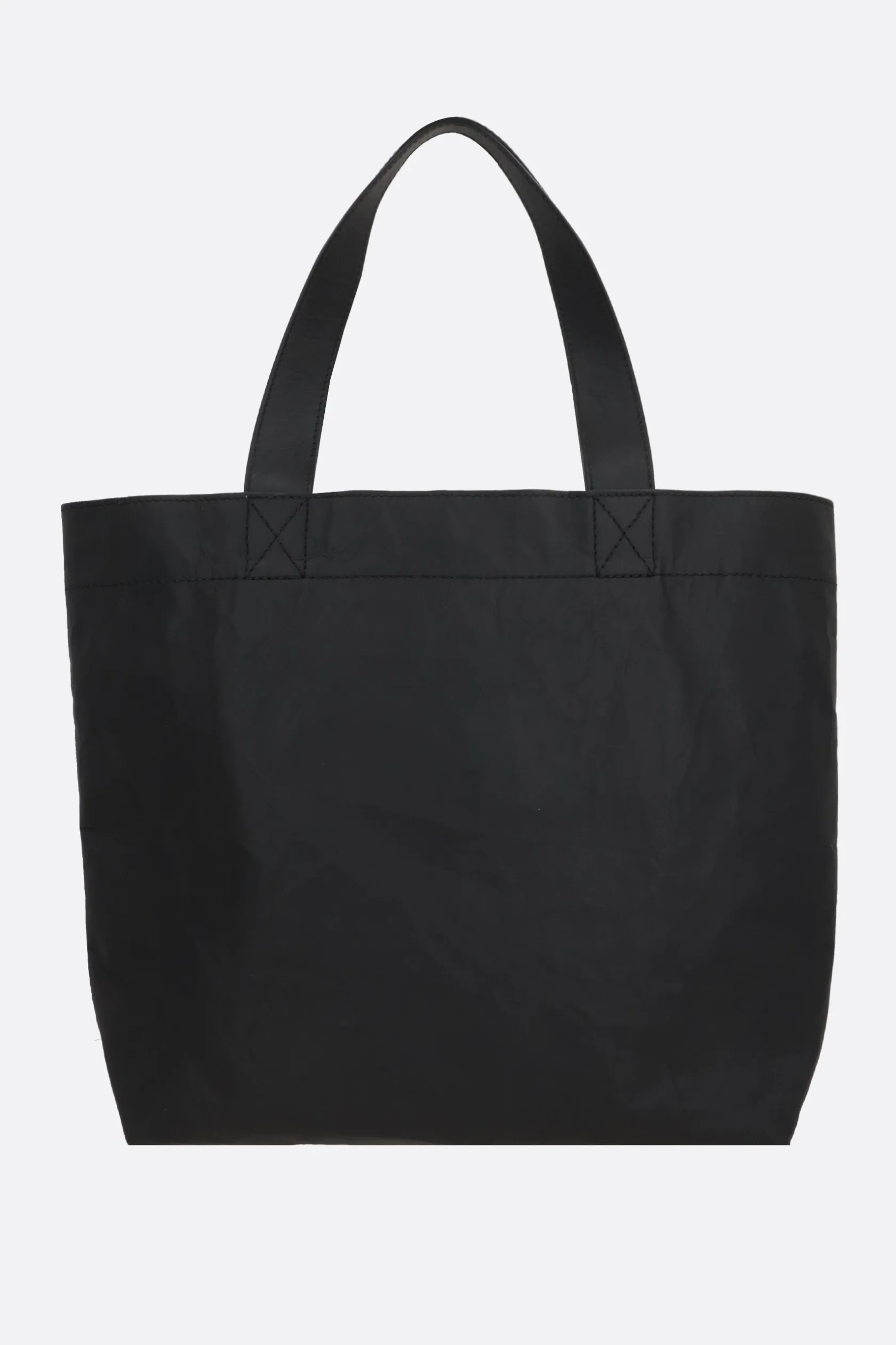 Borse A Mano>Y-3 borsa tote in pelle con pieghe Nero