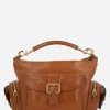 Borse A Tracolla>CHLOÉ Camera Bag media in pelle lucida Marrone