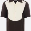 Topwear>JIL SANDER camicia a maniche corte in viscosa e seta Nero