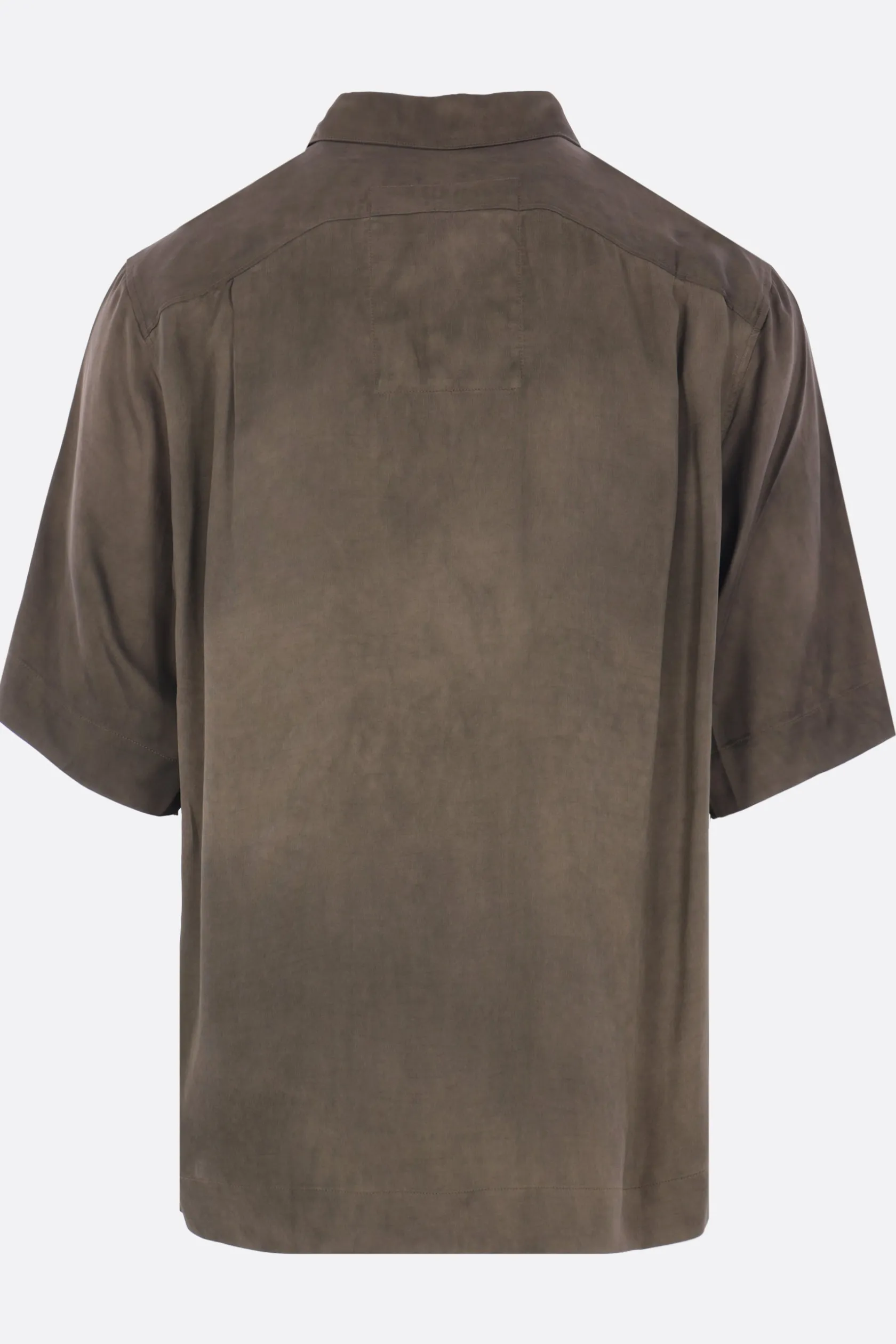 Topwear>ZIGGY CHEN camicia a maniche corte in misto seta Grigio