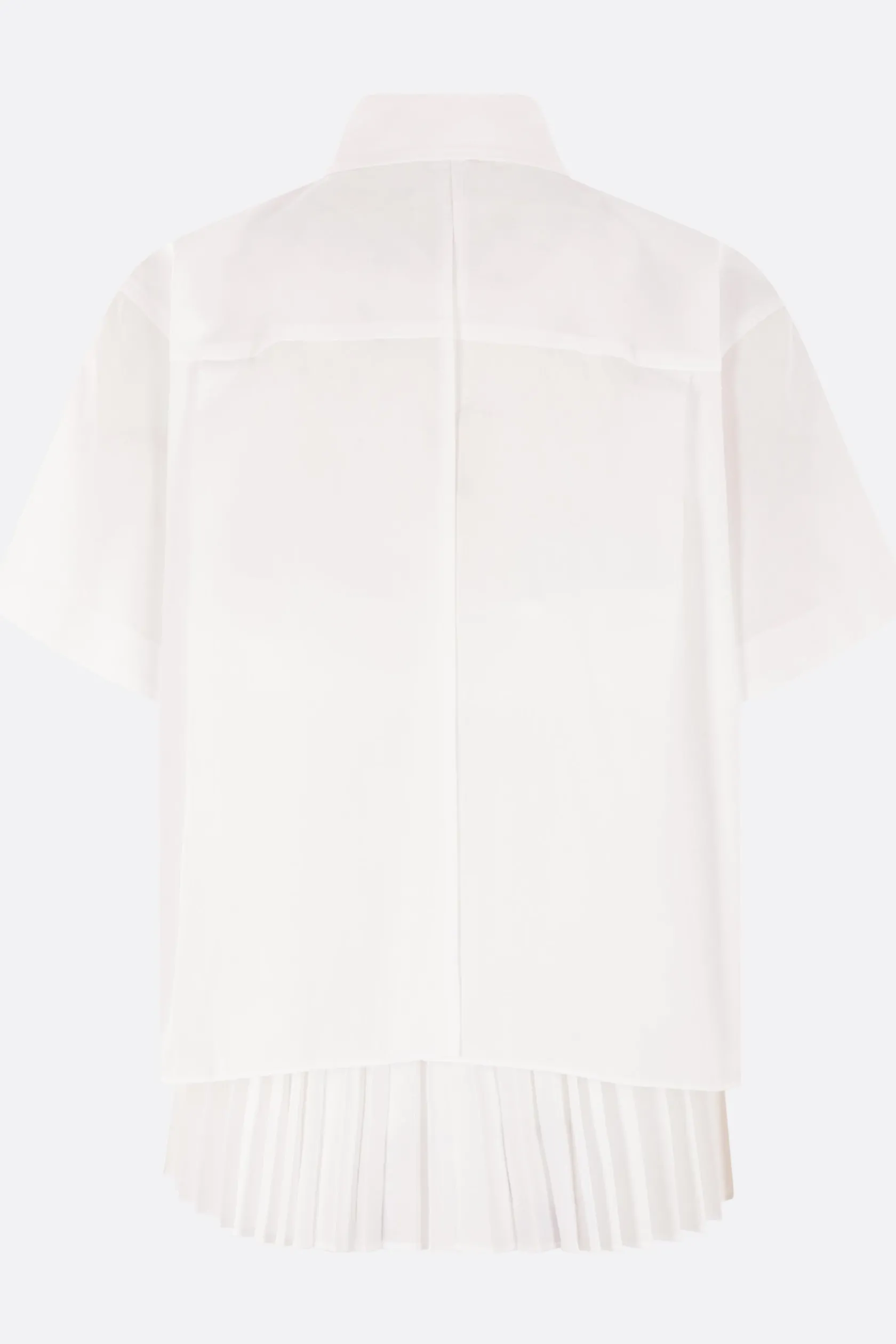 Topwear>SACAI camicia a maniche corte in popeline Bianco