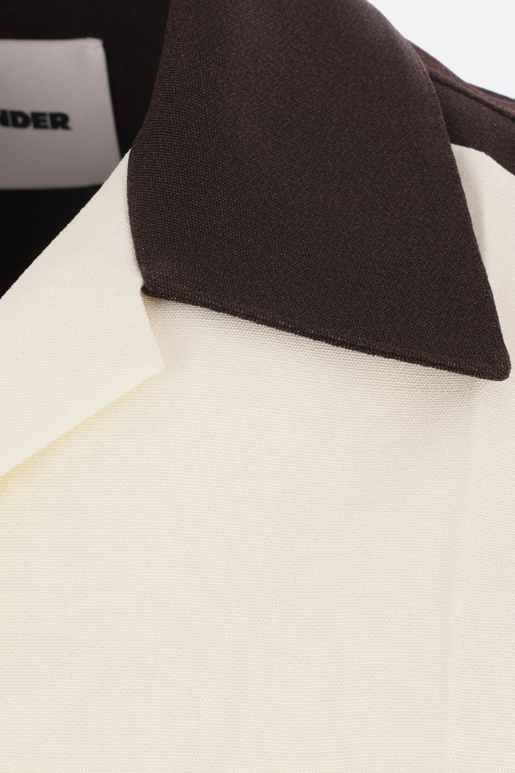 Topwear>JIL SANDER camicia a maniche corte in viscosa e seta Nero