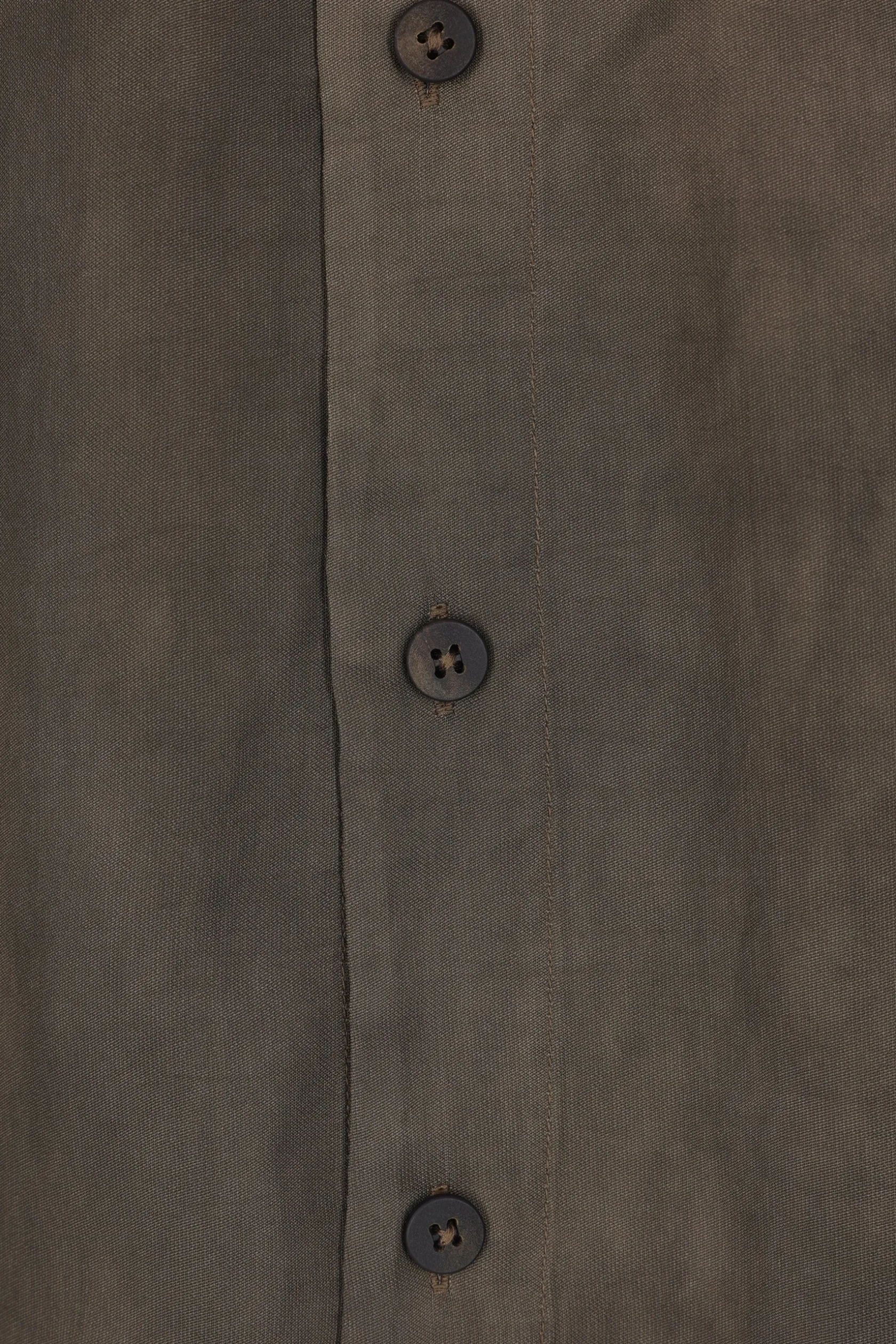Topwear>ZIGGY CHEN camicia a maniche corte in misto seta Grigio