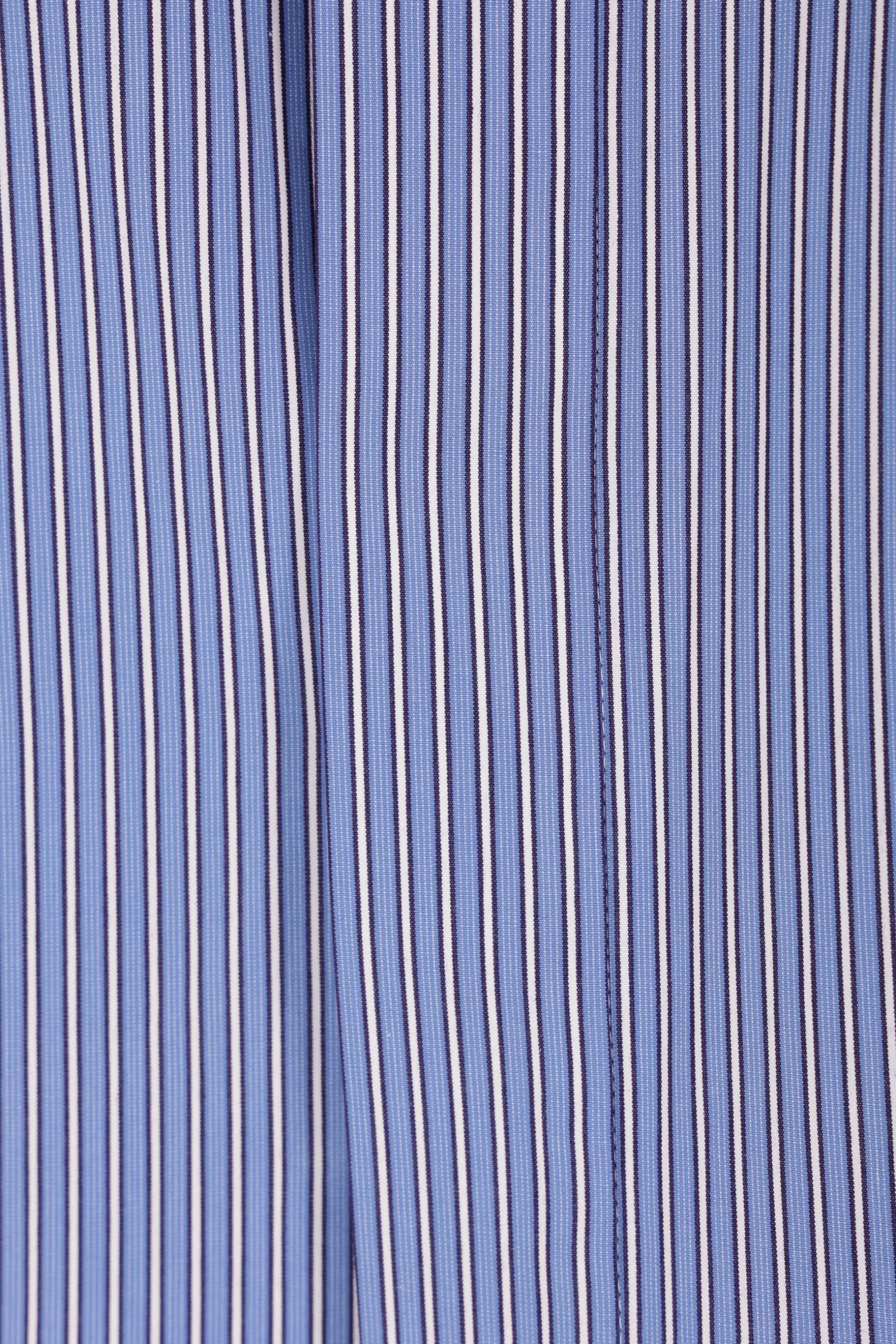Topwear>SACAI camicia a maniche corte in popeline a righe Blu