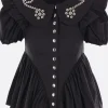 Topwear>CHOPOVA LOWENA camicia a maniche corte Lasso in popeline Nero