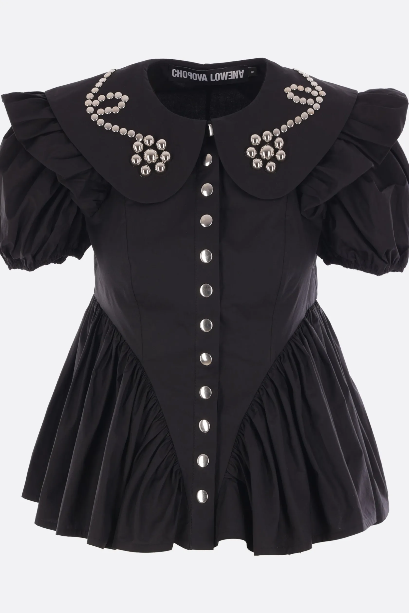 Topwear>CHOPOVA LOWENA camicia a maniche corte Lasso in popeline Nero