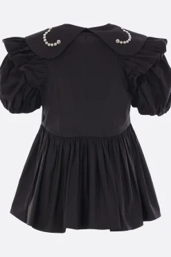Topwear>CHOPOVA LOWENA camicia a maniche corte Lasso in popeline Nero