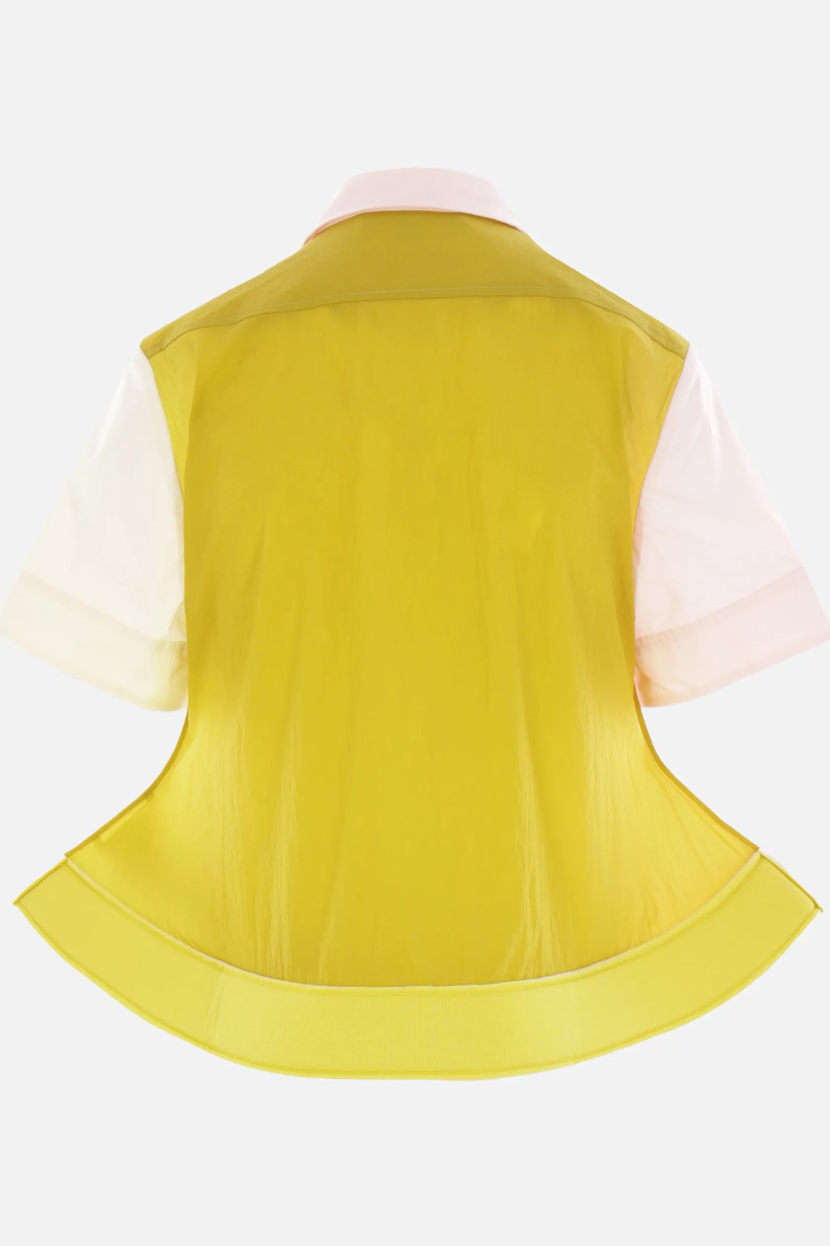 Topwear>MELITTA BAUMEISTER camicia a maniche corte Trilogy in popeline e nylon Multicolor