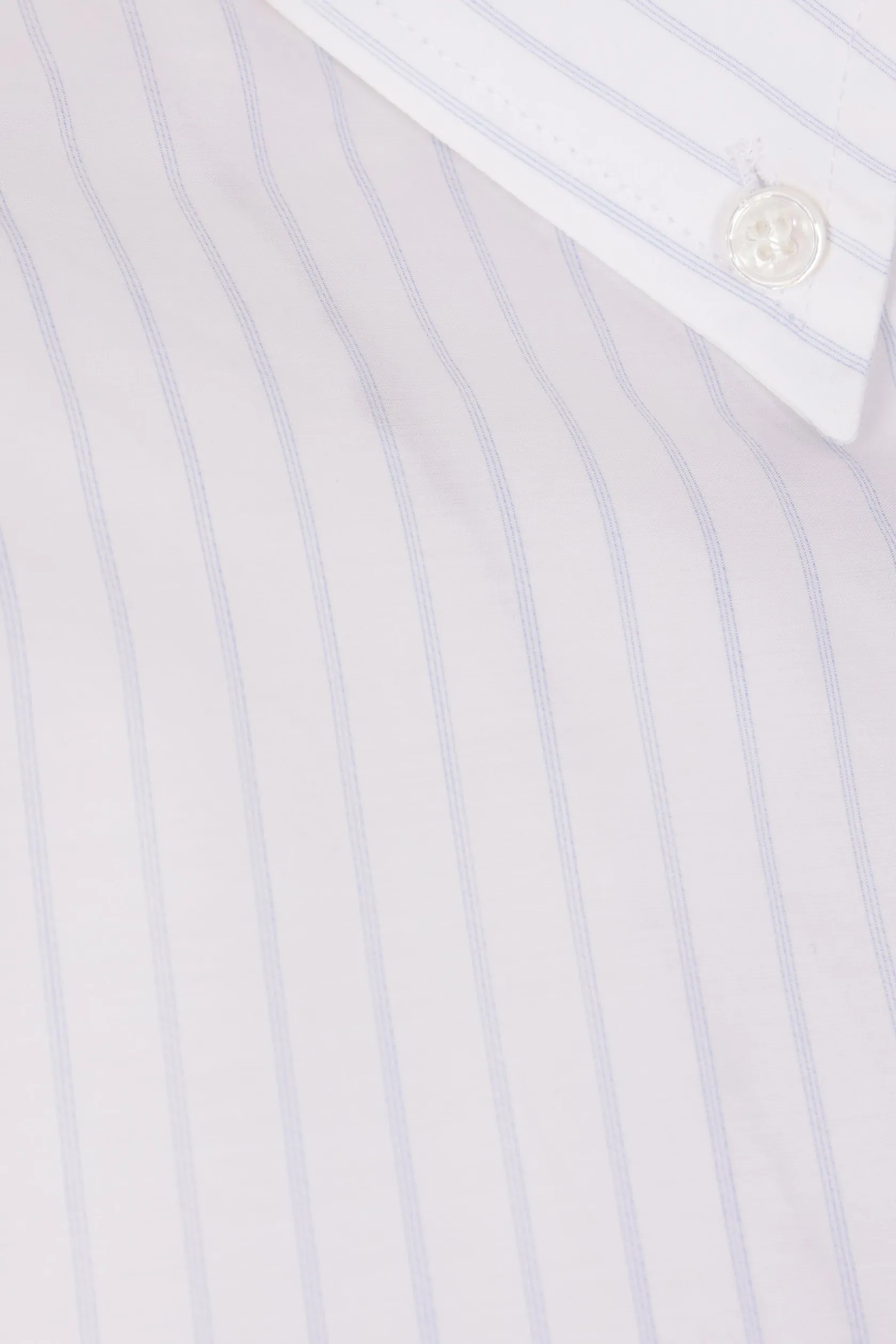 Topwear>MM6 camicia asimmetrica in popeline a righe Blu