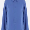 Topwear>META CAMPANIA COLLECTIVE camicia Aton in twill di lana Blu