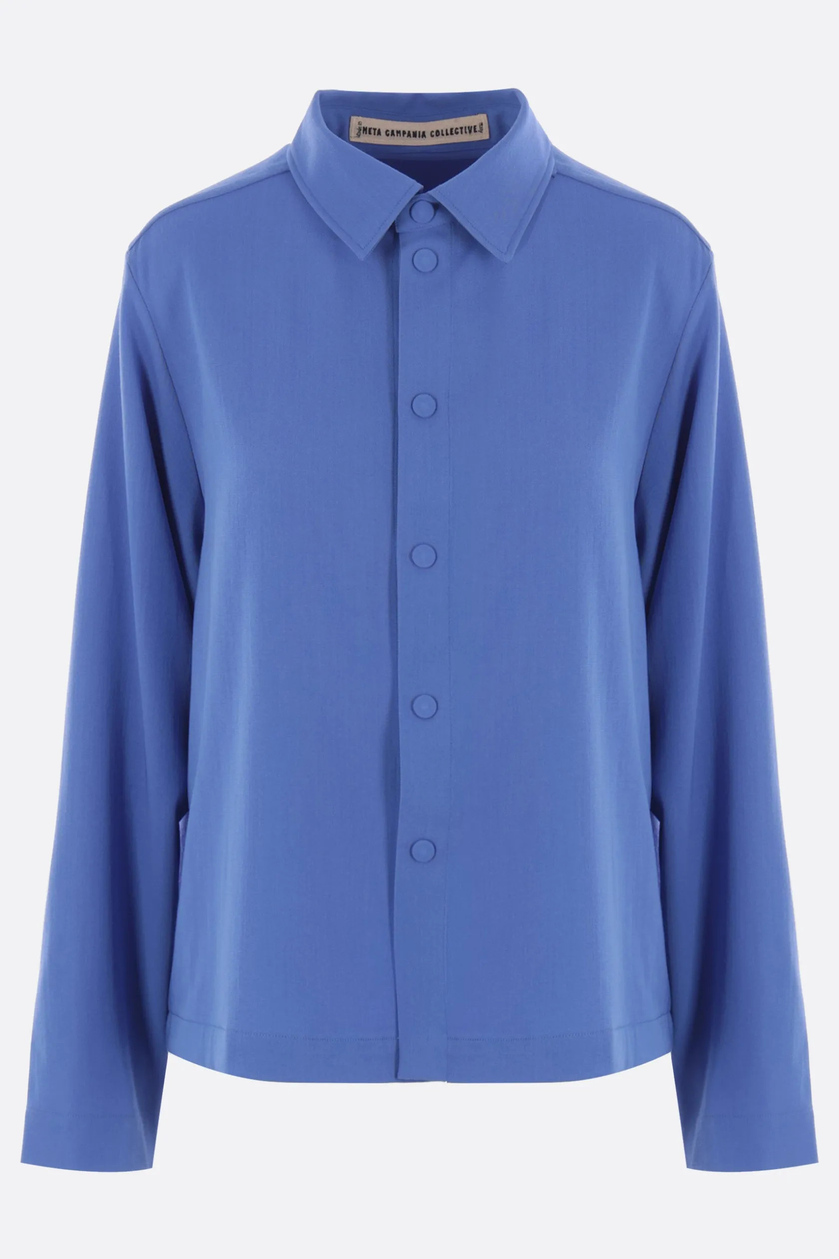 Topwear>META CAMPANIA COLLECTIVE camicia Aton in twill di lana Blu