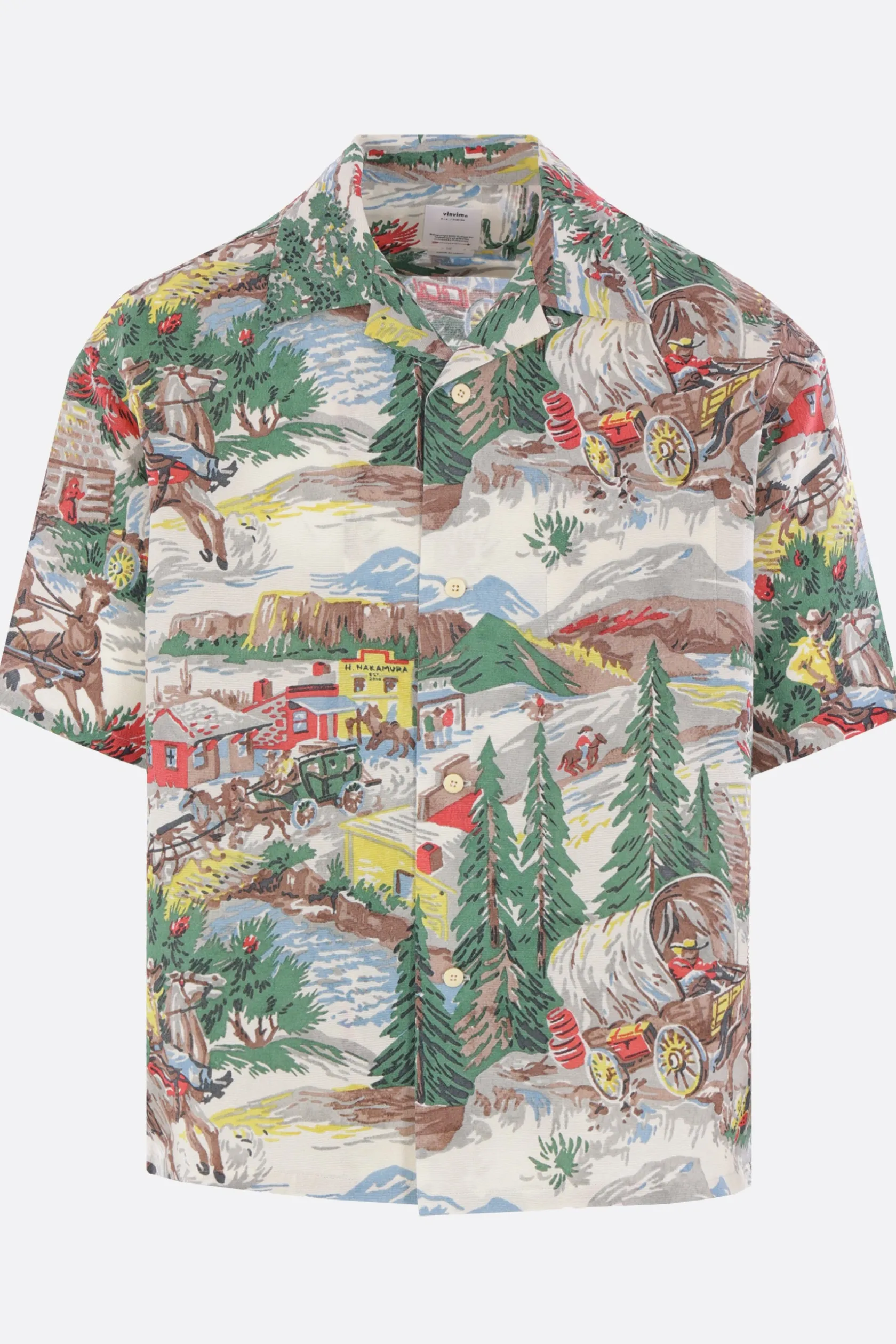 Topwear>VISVIM camicia bowling Crosby in misto seta Bianco