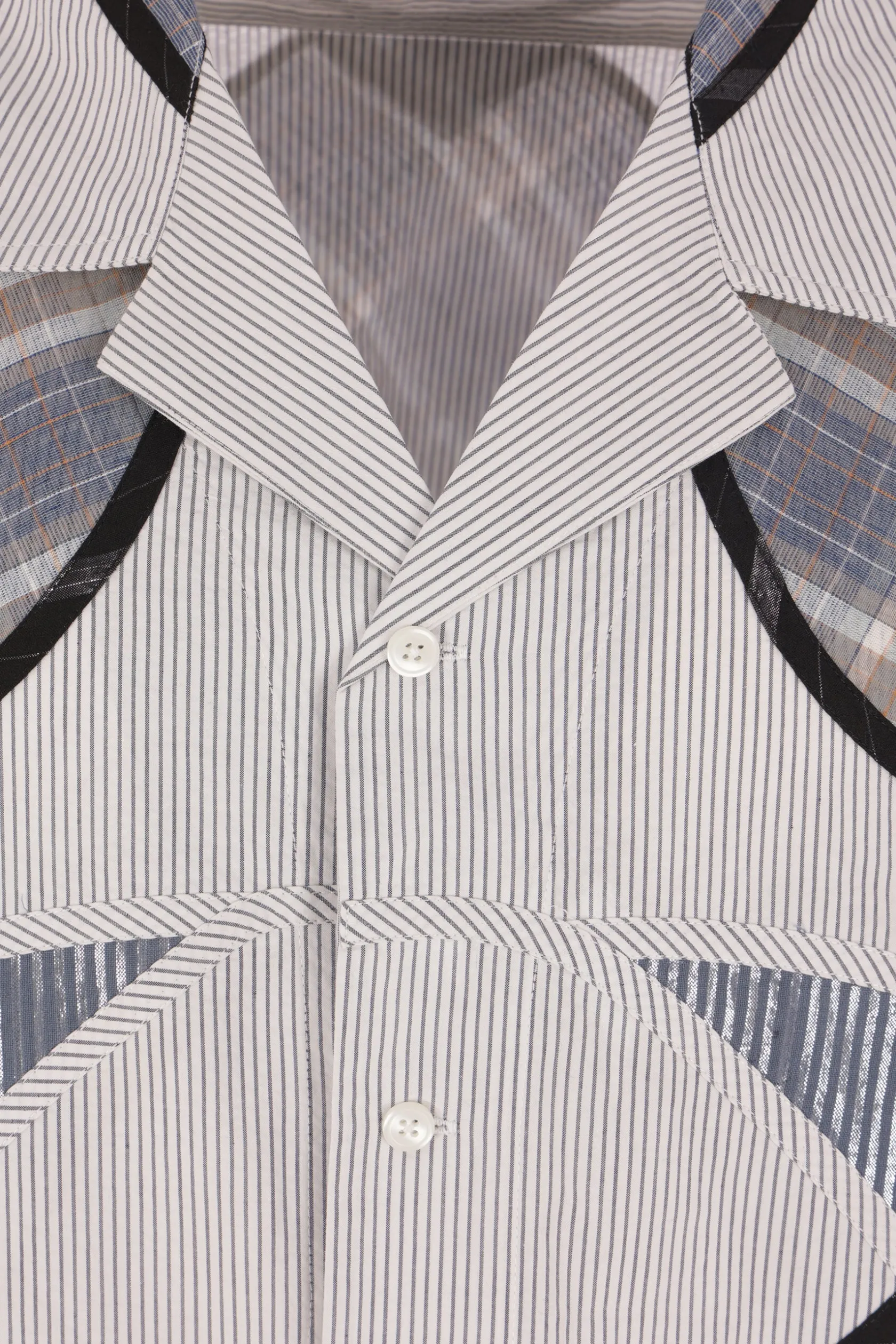 Topwear>CRAIG GREEN camicia bowling in cotone patchwork Blu