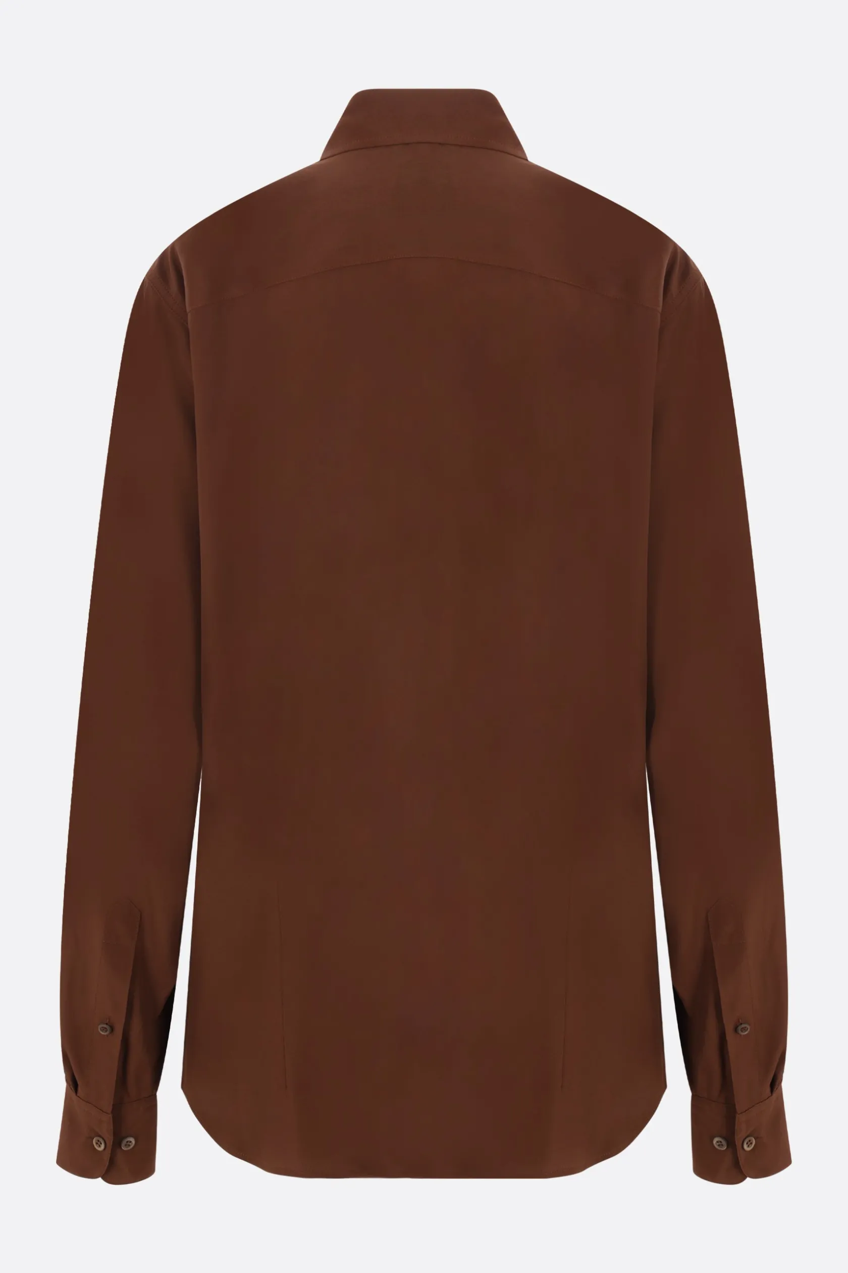 Topwear>DRIES VAN NOTEN camicia Chowy in crêpe de chine Marrone