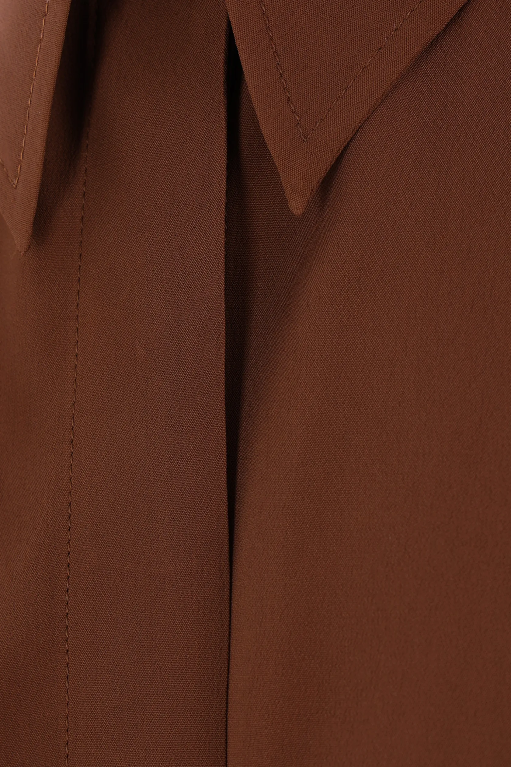 Topwear>DRIES VAN NOTEN camicia Chowy in crêpe de chine Marrone