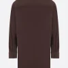 Topwear>DRIES VAN NOTEN camicia Corso in popeline Marrone