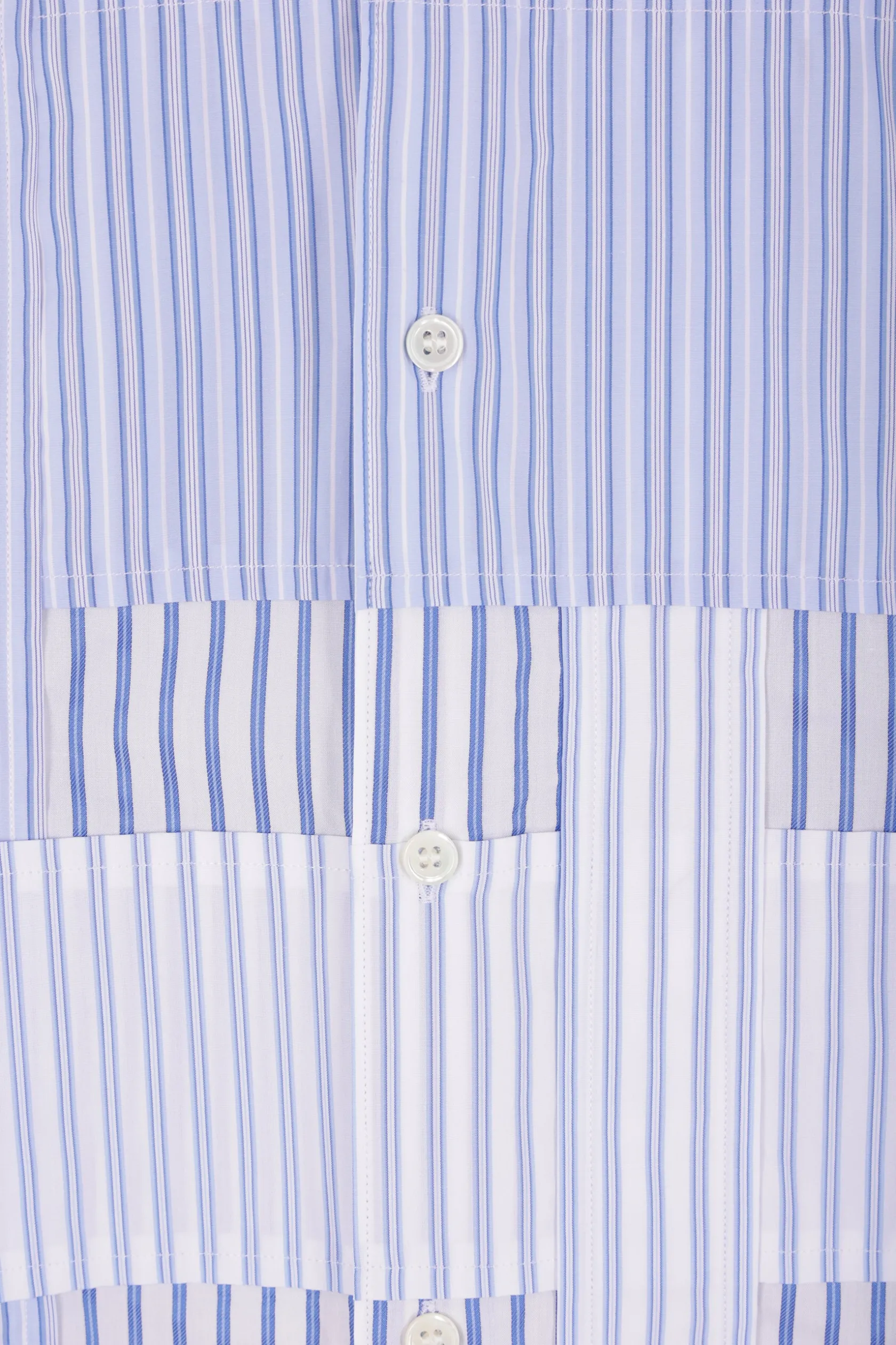 Topwear>COMME DES GARÇONS SHIRT camicia destrutturata in popeline patchwork Multicolor
